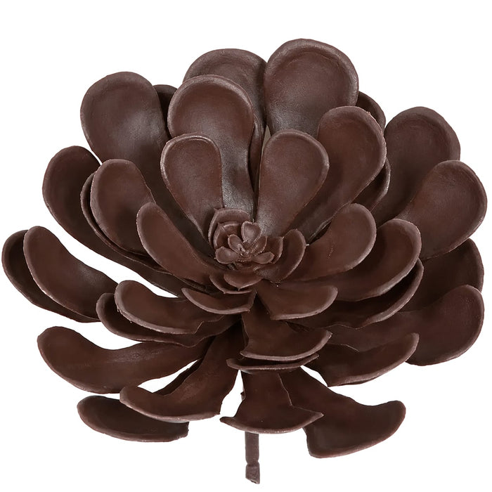 8"Hx9"W Outdoor UV-Proof Artificial Aeonium Succulent Stem -Eggplant (Pack of 6) - A-150325