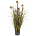 42" IFR PVC Onion Grass & Pomp Balls Artificial Plant w/Pot -Brown/Olive Green (pack of 4) - A150480