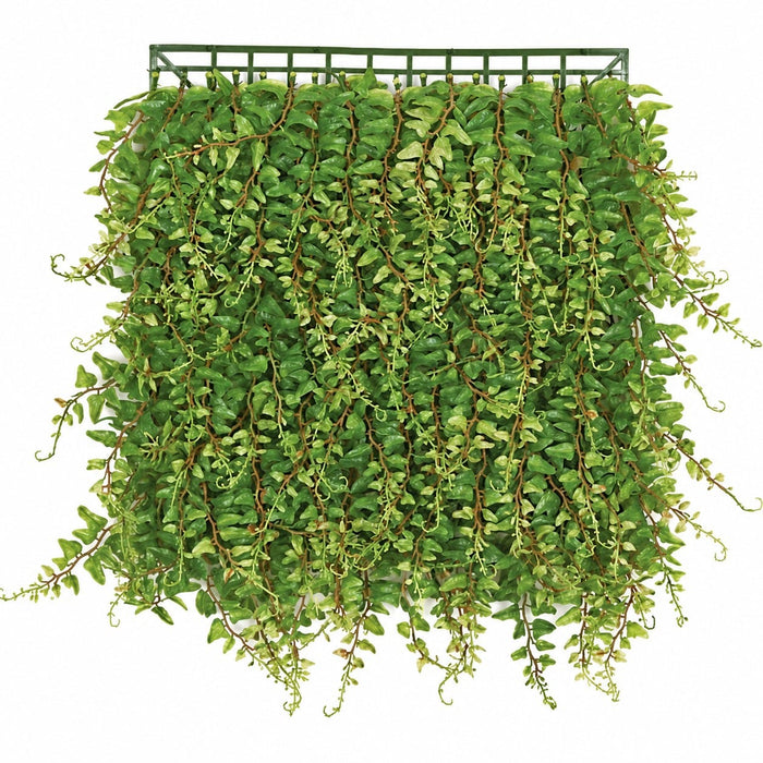 11.5"Hx11.5"Wx13"L Hanging Curly Fern Artificial Mat -Green/Brown (Pack of 6) - A150530
