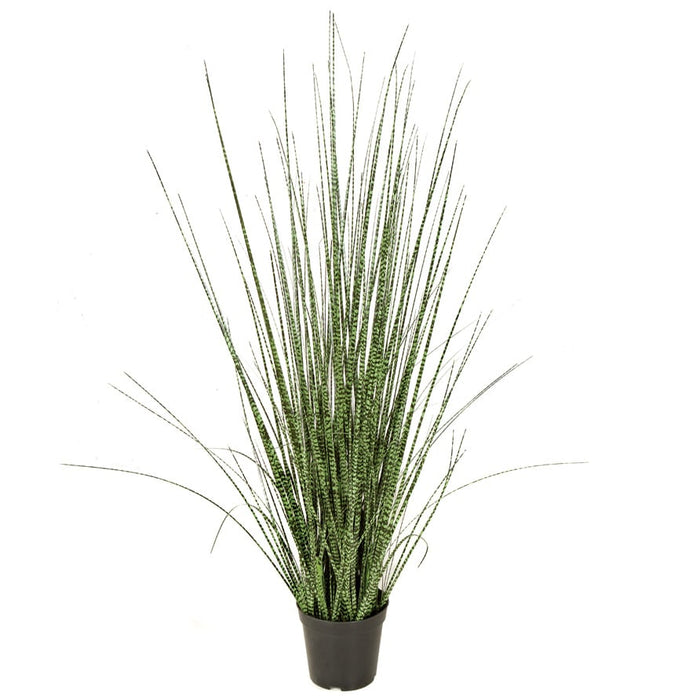 36" IFR PVC Zebra Grass Artificial Plant w/Pot -Green/Black (pack of 2) - A152080