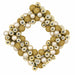 24" Artificial Mixed Plastic Ball Square-Shaped Wreath -Gold - A170765