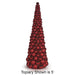 10' Matte & Reflective Ball Cone-Shaped Topiary -Red - A171822