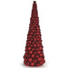 5' Matte & Reflective Ball Cone-Shaped Topiary -Red - A171840