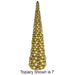 5' Matte & Reflective Ball Cone-Shaped Topiary -Gold - A171844