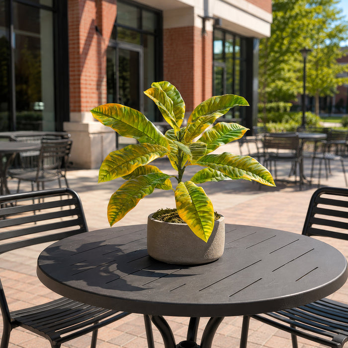 20" Outdoor UV-Proof Artificial Croton Plant -Yellow/Green (Pack of 4) - A184010