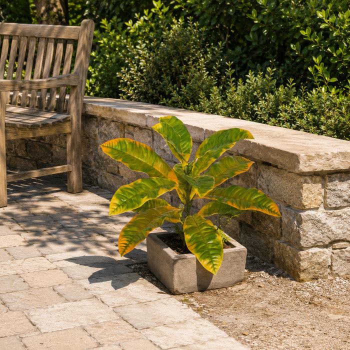 20" Outdoor UV-Proof Artificial Croton Plant -Yellow/Green (Pack of 4) - A184010