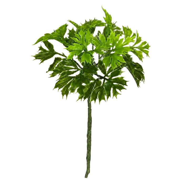 8" Outdoor UV-Proof Artificial Aralia Leaf Stem Pick -Green (Pack of 72) - A186P
