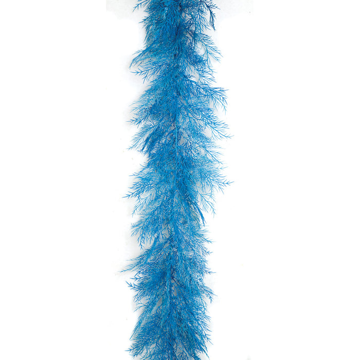 9' UV-Proof Outdoor Artificial Italian Moss Garland -2 Tone Blue (pack of 2) - A350-DBL/LBL