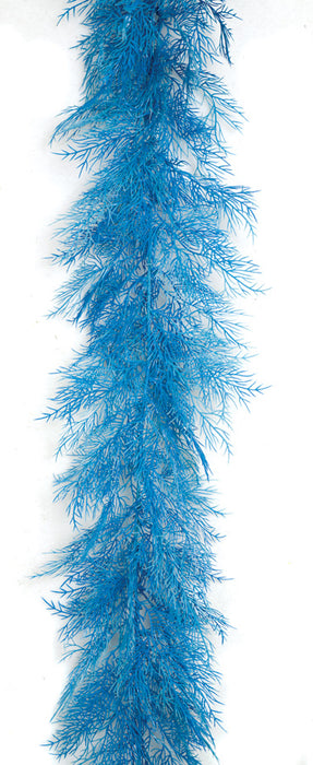 9' UV-Proof Outdoor Artificial Italian Moss Garland -2 Tone Blue (pack of 2) - A350-DBL/LBL
