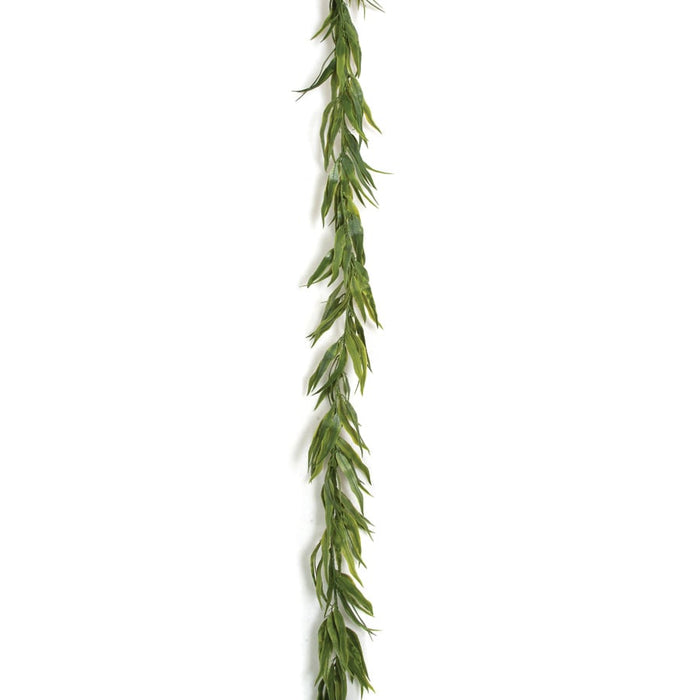 9' UV-Proof Outdoor Artificial Weeping Willow Garland -Green (pack of 2) - A370-G