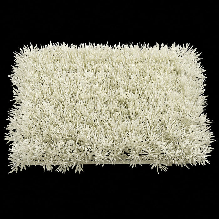 10"Wx10"L Iridescent Glittered Grass Artificial Mat -White (Pack of 6) - A5070