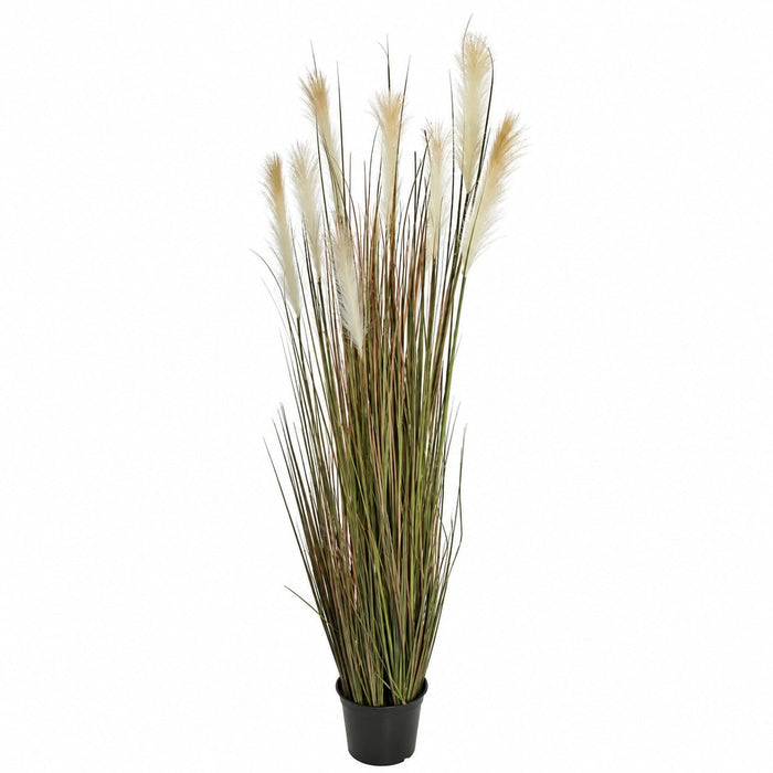 4'10" IFR PVC Plume Grass Artificial Plant w/Pot -Green/Brown - A60775