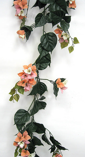 9'6" UV-Proof Outdoor Artificial Bougainvillea Garland -Pink/Cream (pack of 4) - A6202-1PK