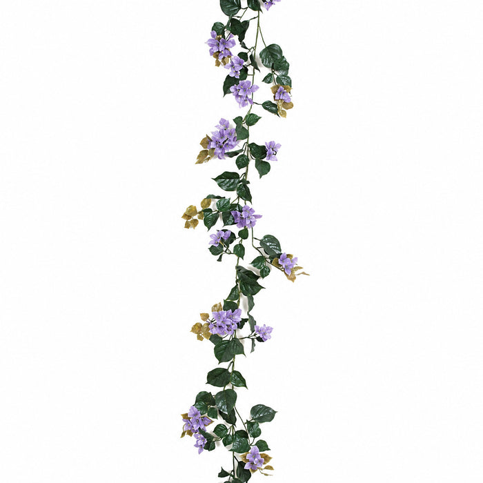 9'6" Outdoor UV-Proof Artificial Bougainvillea Garland -Purple (Pack of 4) - A-62027