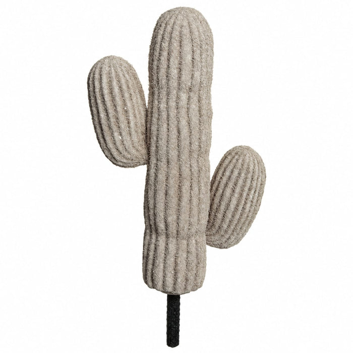 15" Plastic Mexican Cactus Artificial Stem -Beige/Tan (Pack of 6) - A631