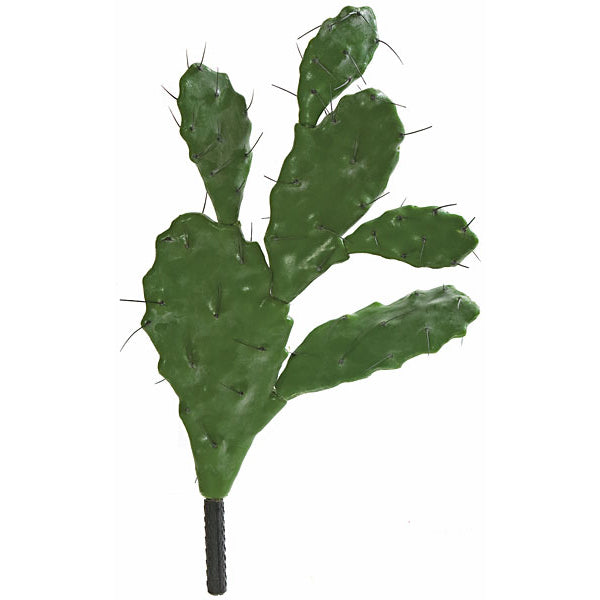 fake prickly pear cactus 22" Plastic Prickly Pear Cactus Artificial Stem w/Brown Needles -Green (Pack of 6)