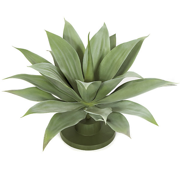 plastic agave plant 17" IFR Plastic Agave Artificial Plant w/Base -Green (Pack of 2)