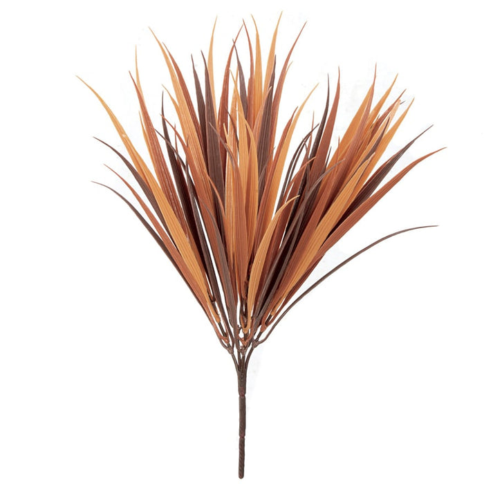 14" IFR UV-Proof Outdoor Artificial Vanilla Grass Plant -Orange/Rust (pack of 12) - AR162096-OR/RU