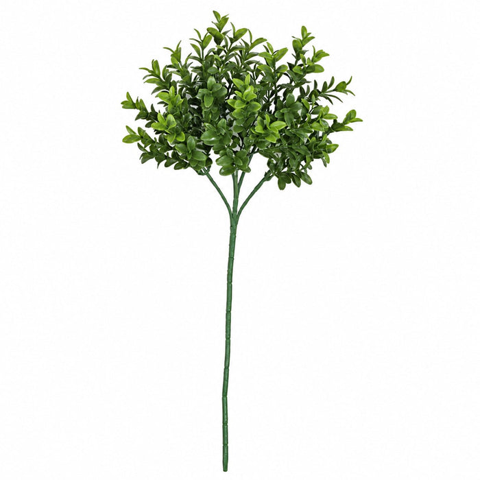 18" Outdoor UV-Resistant IFR Artificial Boxwood Stem Pick -2 Tone Green (Pack of 36) - AUR102670