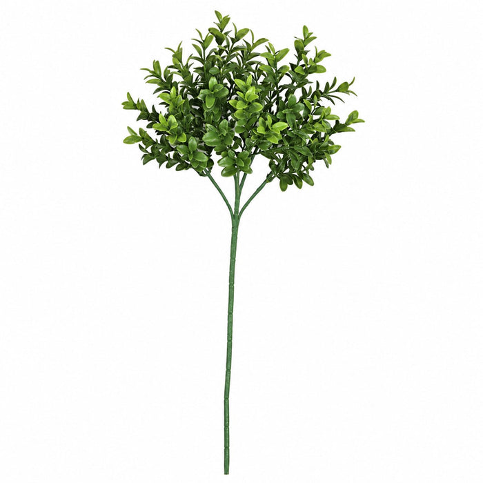 18" Outdoor UV-Resistant Artificial Boxwood Stem Pick -2 Tone Green (Pack of 36) - AUV102670