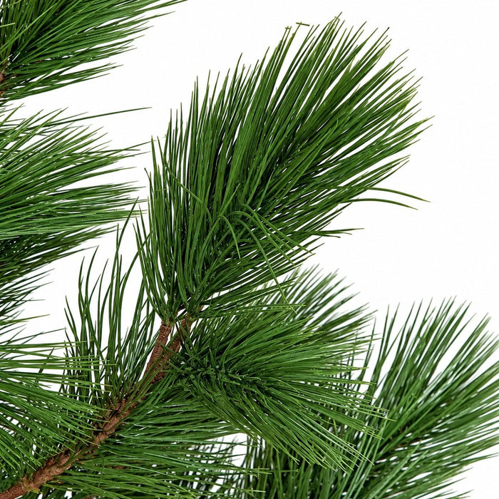 4'4"Hx28"W PE Outdoor UV-Resistant Natural Trunk Artificial Pine Tower Tree w/Pot, Unlit -Green - AUV145200