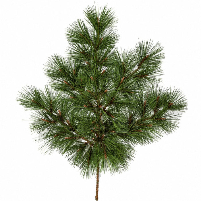 36" IFR Artificial PVC Long Needle Pine Stem Branch -Green (Pack of 4) - C113