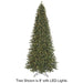 15'Hx78"W Cambridge Spruce LED-Lighted Artificial Christmas Tree w/Stand -Green - C120364