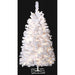 4'Hx25"W Flocked Pine LED-Lighted Artificial Tree w/Stand -White - C120374