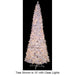 12'Hx57"W Pencil Blanca Pine LED-Lighted Artificial Christmas Tree w/Stand -White - C120428