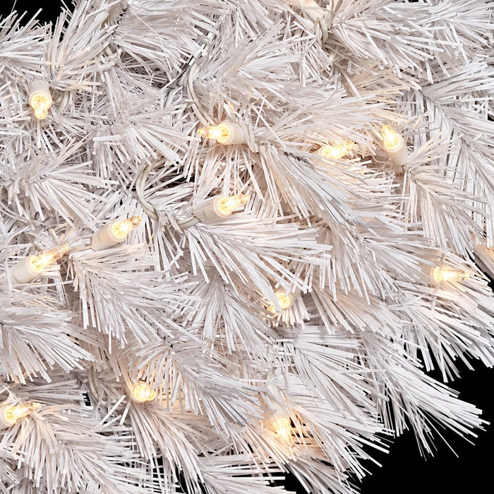 30" Artificial Blanca Pine Wreath, Pre-Lit -White - C120471