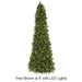 7'6"Hx34"W Mika Pine Pencil Lighted Artificial Christmas Tree w/Stand -Green - C130151