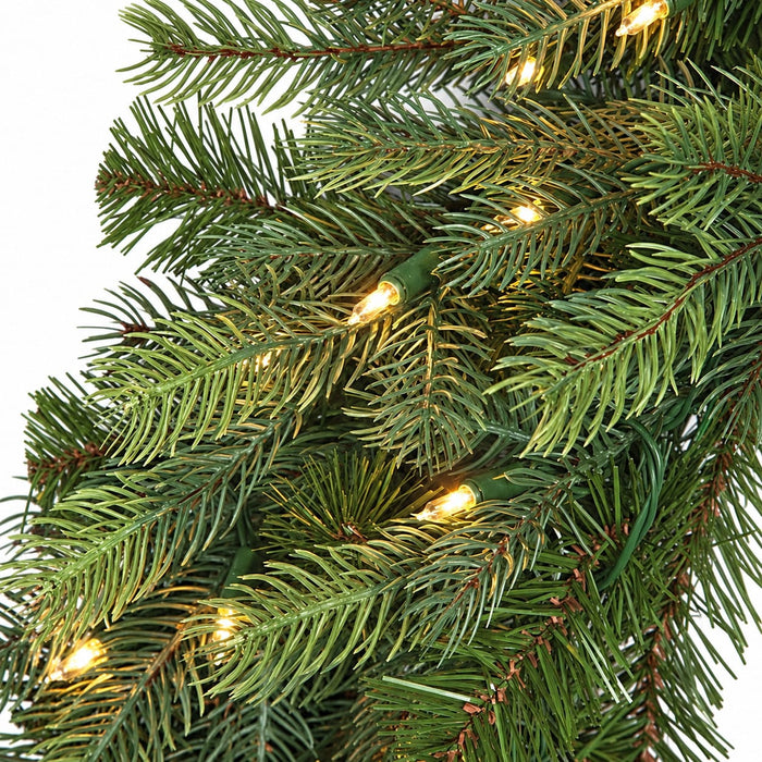 30" PE Artificial Mixed Spruce Wreath, LED Pre-Lit -Green (Pack of 2) - C130304