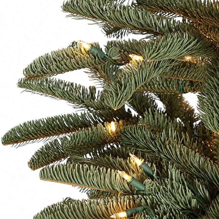 12'Hx85"W PE Arizona Fir Artificial Christmas Tree, LED Pre-Lit -Green - C130354