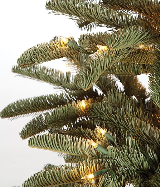 7'6"Hx57"W PE Arizona Fir LED-Lighted Artificial Christmas Tree w/Stand -Green - C130334