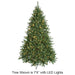 7'6"Hx57"W Fluff-Free Monroe Pine LED-Lighted Artificial Christmas Tree w/Stand -Green - C130364