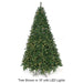 12'Hx86"W Fluff-Free Monroe Pine LED-Lighted Artificial Christmas Tree w/Stand -Green - C130384