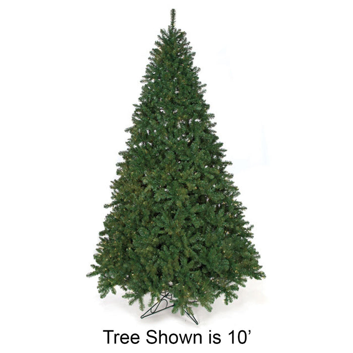 12'Hx86"W Fluff-Free Monroe Pine Artificial Christmas Tree, Unlit -Green - C130380