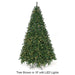 12'Hx86"W Fluff-Free Monroe Pine Artificial Christmas Tree, LED Pre-Lit -Green - C130384