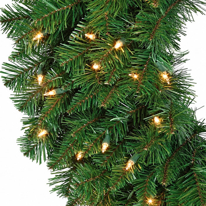 60" Artificial Monroe Pine Wreath, LED Pre-Lit -Green - C130484