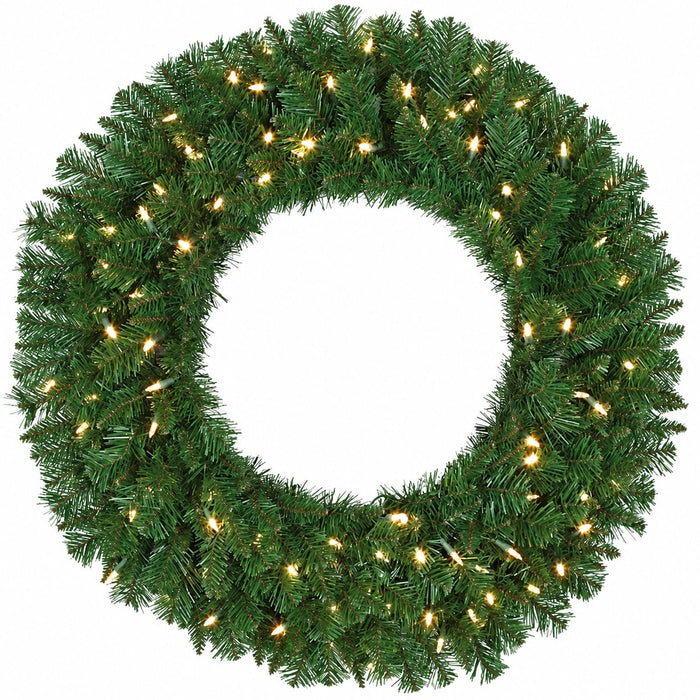 36" Artificial Monroe Pine Wreath, LED Pre-Lit -Green - C130464