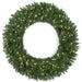 48" Artificial Monroe Pine LED-Lighted Hanging Wreath -Green - C130474