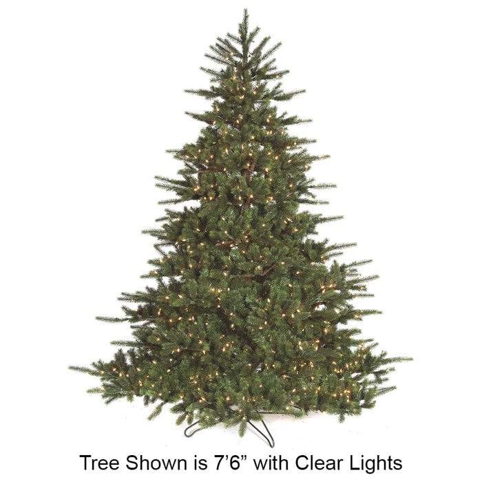 7'6"Hx70"W PE Asheville Spruce LED-Lighted Artificial Christmas Tree w/Stand -Green - C130904