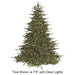7'6"Hx70"W PE Asheville Spruce Lighted Artificial Christmas Tree w/Stand -Green - C130901