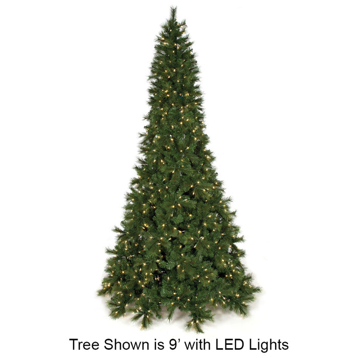 7'6"Hx52"W Mika Pine Artificial Christmas Tree w/Stand -Green - C132750