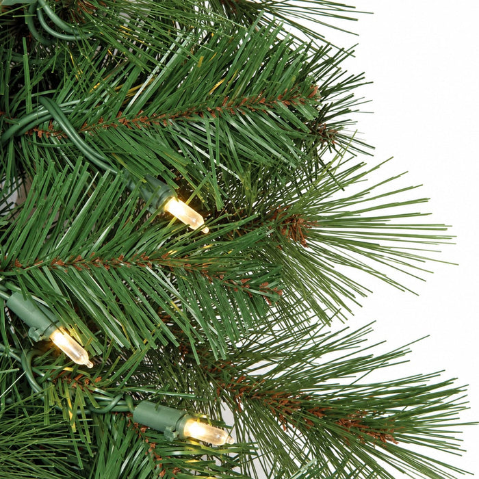 9'Lx16"W Mika Pine Artificial Garland, LED Pre-Lit -Green (Pack of 2) - C140584