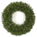 36" Artificial Mika Pine LED-Lighted Hanging Wreath -Green - C140604