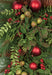 32" Artificial Long Needle Pine, Ball, Berry & Pinecone Teardrop Swag -Red/Green (pack of 2) - C140950