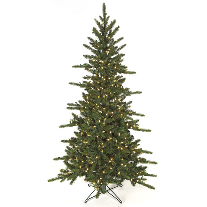 5'Hx36"W PE Russian Pine LED-Lighted Artificial Christmas Tree w/Stand -Green/Blue - C142354