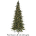 9'Hx51"W PE Russian Pine LED-Lighted Artificial Christmas Tree w/Stand -Green/Blue - C142374