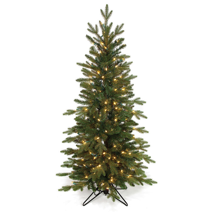 4'6"Hx29"W PE Macallan Pine LED-Lighted Artificial Tree w/Stand -Green - C142524